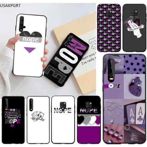 USAKPGRT Nope (Asexual) Phone Case for Huawei P40 P30 P20 lite Pro Mate 30 20 Pro P Smart 2020 prime