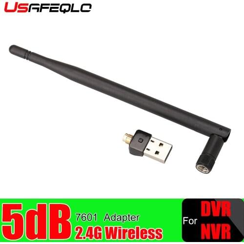 WiFi Adapter 5dB Antenna 150Mbps Lan Wireless Network Card Portable USB 7601 chip for AHD DVR DVR