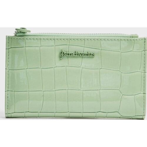Womens Green Patent Leather Looking Wallet