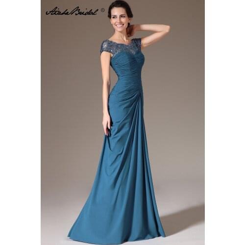 Formal Womens Dress Elegant Cap Sleeve Mermaid Mother of the Bride Dress vestido novia