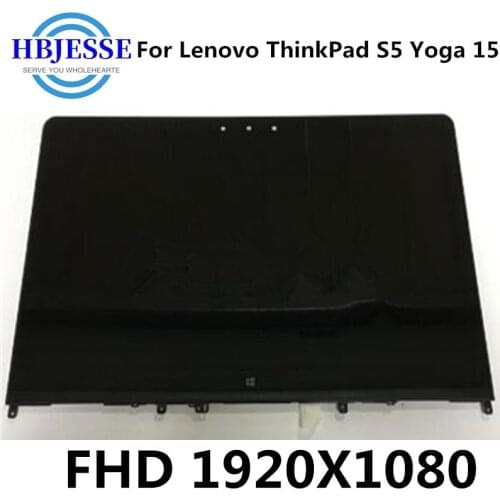 LCD Screen Display With Touch Screen Digitizer Full Assembly with Frame Replacement For IBM Lenovo ThinkPad S5 Yoga 15 20DQ