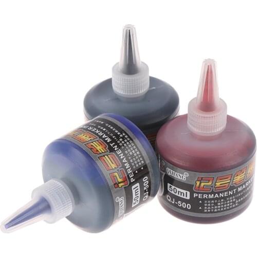 1 Bottle 50ml Refill Ink for Refilling Inks Marker Pen Black Red Blue 3 Colors School Office Supplies