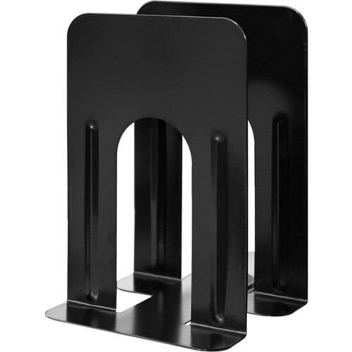 1 Pair Metal Book Stand Cheap Durable Heavy Duty Metal Book End Shelf Bookend Holder For Office School Supplies