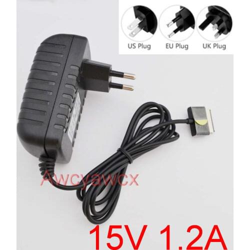 High quality 1PCS 15V 1.2A Tablet Battery Charger EU Plug for Asus Eee Pad Transformer TF700T TF101 TF201 TF300T TF301T