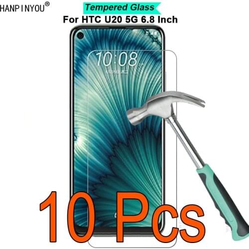 10 Pcs/Lot For HTC U20 5G 6.8" 9H Hardness 2.5D Ultra-thin Toughened Tempered Glass Film Screen Protector Guard