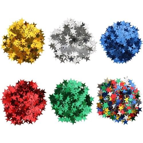PVC 15g Star Table Confetti Wedding Birthday Party Scatter DIY 6/10mm for Babr Shower Christams Carnival Party Decor Favor Gift