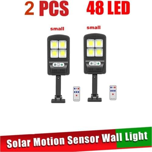 2 pcs tabular oblong Solar Light Outdoor Solar Lamp with PIR Motion Sensor Powered Waterproof Wall Garden Yard Path Décor securi