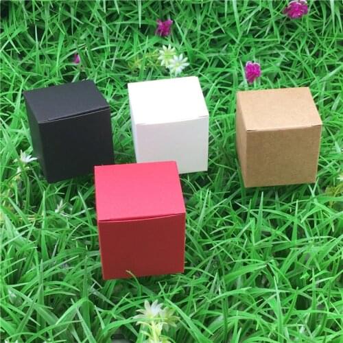 20Pcs/Lot Kraft Paper Hollow Heart Cube Boxes For Childrens Day Small Toy Gifts Packaging DIY Container Storage Boxes Wholesale