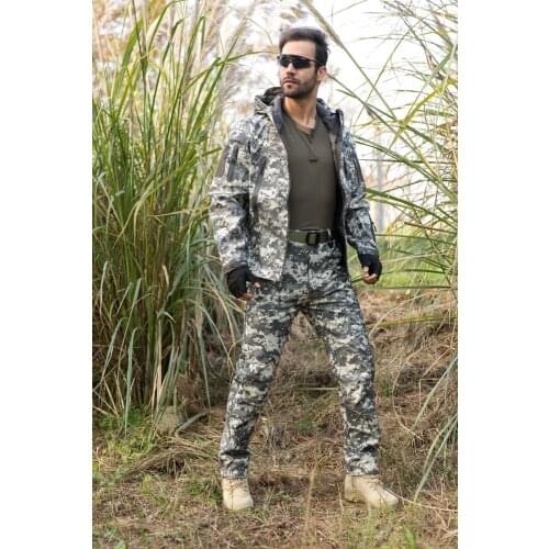 2018 outdoor TAD waterproof military Tactical jacket hunting clothes camping Hardshell windbreaker hiking jacket camouflage coat