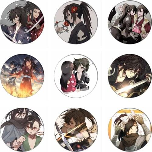 2019 Anime Dororo Cosplay Badge Hyakkimaru Brooch Pins Collection Button Icon Clothes Breastpin Badges for Backpacks
