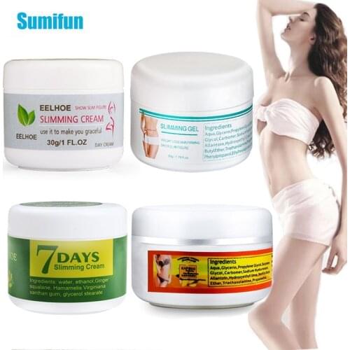 4Types Of Weight Loss Cream Thigh Arm Belly Cellulite Removal Slimming Body Shape Massage Fat Burning Ointment Health Care