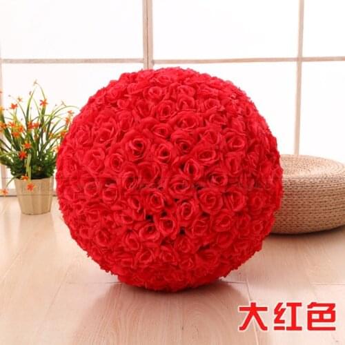 40cm Silk Rose Pomander Red Flower Ball Bridal Wedding Decor Favor Party Kissing Balls Wedding bouquet Free Shipping 4pcs/lot