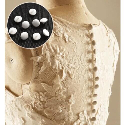 50pcs Satin cloth bag button Wedding dress back button Coat windbreaker button manual diy accessories RS651