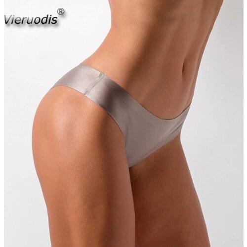 3 PCS/LOT Seamless Female Underwear Lingerie Ice Silk Panties Nylon Thongs G-String for Women Girls Breeches Briefs