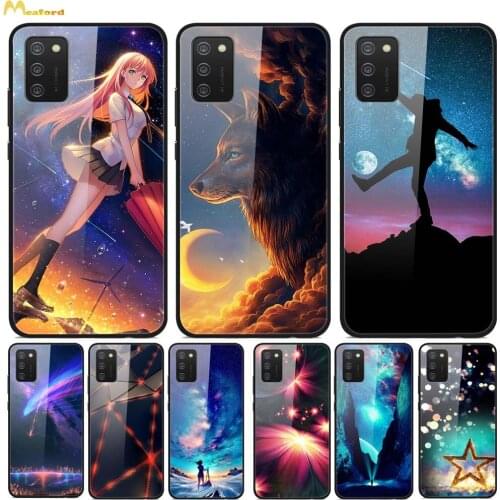 Tempered Glass Cover For Samsung Galaxy A02S Phone Case A02 A022F A 02s Case Hard Funda Cool Cartoon SamsungA02 SM-A025F Coque