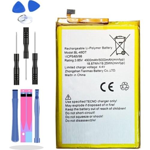 For TECno LA7 LA6 Pouvoir 2 Pro LA7 phone battery BL-49DT panel