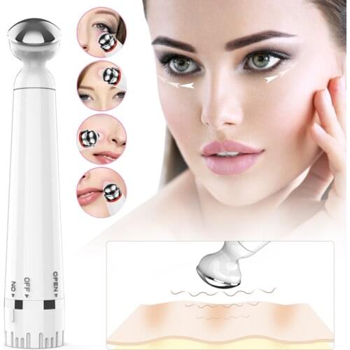Electric Eye Massager Wand Battery Operated Micro-Current Massager Reduces Dark Circles, Puffiness, Fine Lines