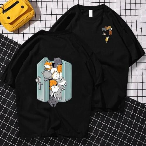 Treasure Pattern Double-Sided Printing T-Shirt Men Casual Oversize Tops Casual Loose Half Sleeve Pattern Quality Clothes Man