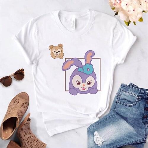 Disney Bear T Shirt Women Duffy Tshirts Girls Graphic Tshirt Casual Tee Tops Dropship Clothing Female