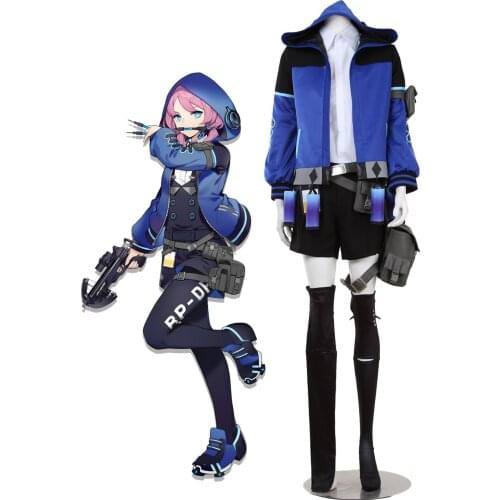 Game Arknights Blue Poison Cosplay Costume Full Set Custom Made for Boys and Girls Any Size