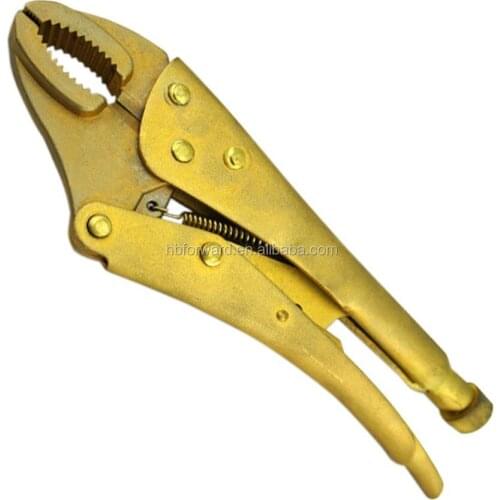 Curved Jaw Locking Plier Aluminum Bronze