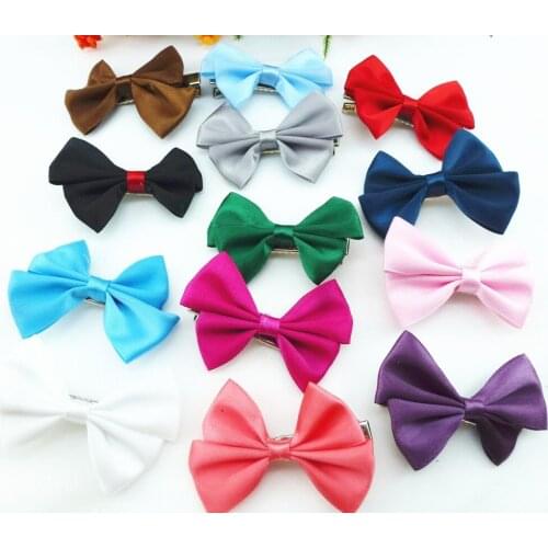 Fashion 50 lovly Headwear mixed solid Bow Hair Clips hair bows hairpins