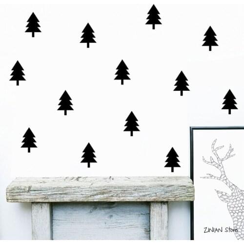 Cartoon Little Pine Tree Wall Sticker, Removable Home Decoration Art Wall Decals H312