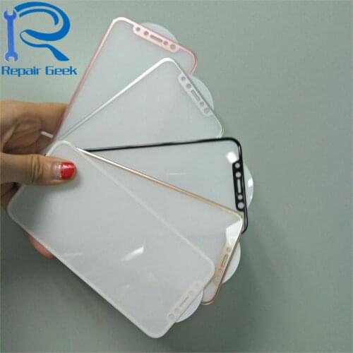Newest 3D 4D Round Full Curved Edge Tempered Glass For iPhone X Screen Protector Film Full Cover Size Protective Premium