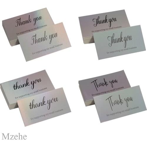 5/10/50 pcs 5*9 cm Thank you for Your Order Gift Card thanks for supporting my small business laser thank you card
