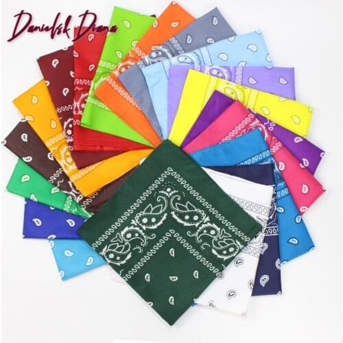 Fashion Paisley Red Bandana Women Scarf Hip-hop Men Bandanas Square Scarf 55cm*55cm Rock Cool Head Wrap Scarf Cowboy Scarves
