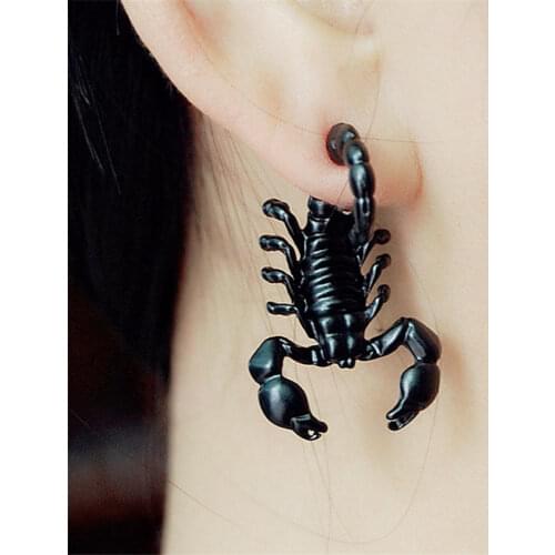 Sale 1 Pair Unisex New Fashion 3D Animal Punk Scorpion Earrings Stud Earrings Jewelry Accessorise