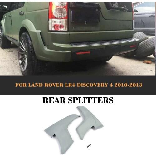 Font Rear Bumper Splitters Lip Flaps Cupwings for Land Rover LR4 Discovery 4 Sport Utility SUV 4D 10-13 Rear Splitters Grey PU