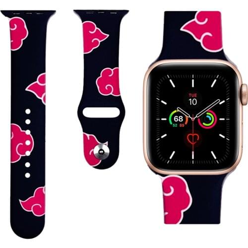 Akira Lover Rock Sun-flower cactus 2 Side Print For iwatch Apple Watch Rubber Silicone Band Strap 38mm 40mm 42mm 44mm All Series