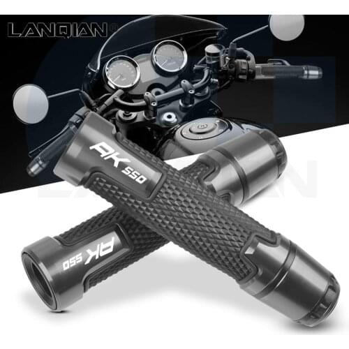 Universal 7/8 22MM Motorcycle Handlebar Grips End Handlebar Grips For Kymco AK550 2017 2018 Accessories AK 550 LOGO