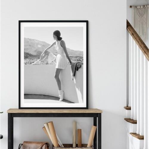 Photographer Toni Frissell Works Tennis Player Vintage Fashion Poster Sports Girl Model Wall Art Canvas Print Living Room Decor