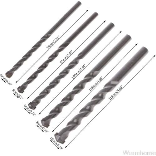 Tungsten Carbide Drill Bit Masonry Tipped Concrete Drilling 4/5/6/8/10mm Power Tool Accessories S15 20 Dropshipping