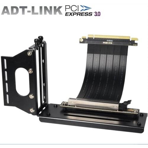 High speed PC Graphics Card PCIE 3.0 16x Extension Cable Flexible Vertical Bracket For GPU PCI-E 3.0 16x Riser Connector Adapter