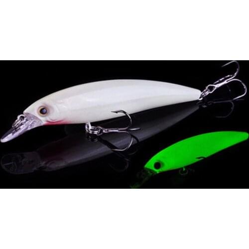WALK FISH 1PCS 11cm 13.5g Good Quality Luminous Fishing Lure Floating Minnow Wobbler Professional Baits 8# Fishinghook Crankbait