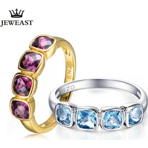 ENZO Various natural gemstones such as garnet 9K Pure Gold 2020 New Hot Selling Top Ring Shape Ring For Woman Genuine Jewelry