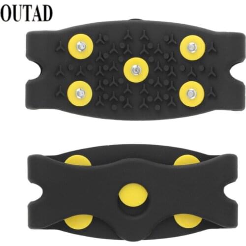 1 Pair New Anti Slip Snow Ice Climbing Spikes Grips Crampon Cleats 5-Stud Shoes Cover Hot Sale Dropshipping