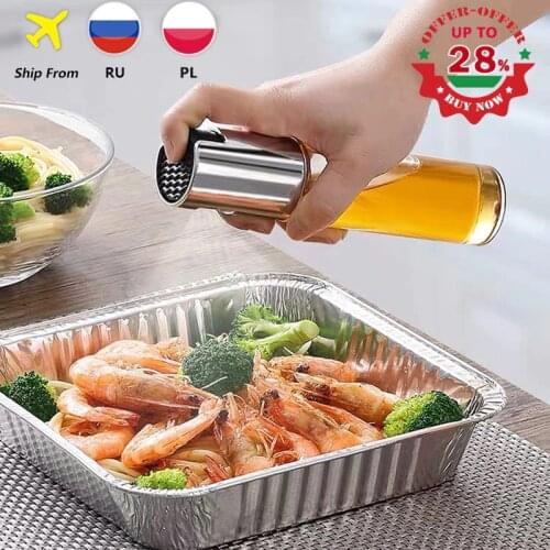 100ML BBQ Kitchen Cooking Tools Oil Bottle Cooking Olive Glass Vinegar Sprayer Bottle Convenient Gravy Grill Seasoning Supplies