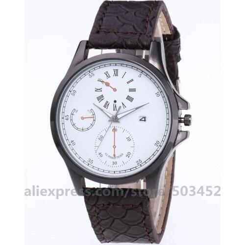 100pcs/lot 920743 Hot Sales Accesorios Mujer Wholesale Silver Case Three Eyes Clock With Calendar Unisex Wrist Watches For Women