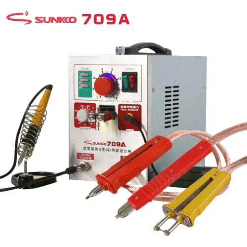 SUNKKO 709A Spot welding machine 1.9KW 18650 lithium battery pack welder machine With spot soldering pen soldering iron welding