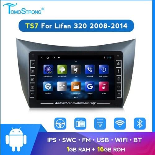 Autoradio bluetooth wifi stereo For Lifan Smily 320 2008 2009-2015 Android 1G+16G GPS Multimedia player ips swc control