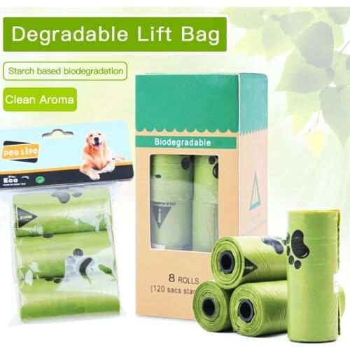 Pet Dog Cat Degradable Environmentally Pet Pick Up Bag Garbage Waste Toilet Poop Bags Degradable Garbage Eco-Friendly Clean Bags
