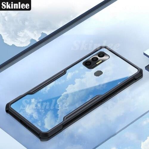 Skinlee For Tecno Spark7 Case Official Original Shockproof Clear With Soft Frame Airbag Cover For Tecno Spark 7 Case