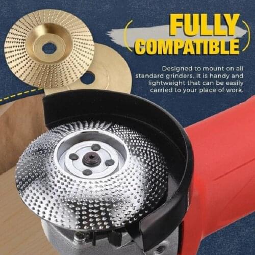 1PC 100MM Multifunctional Wood Angle Shaping Wheel Disc Carving Rotary Disc Tools High Quality Sanding Tools For Angle Grinder