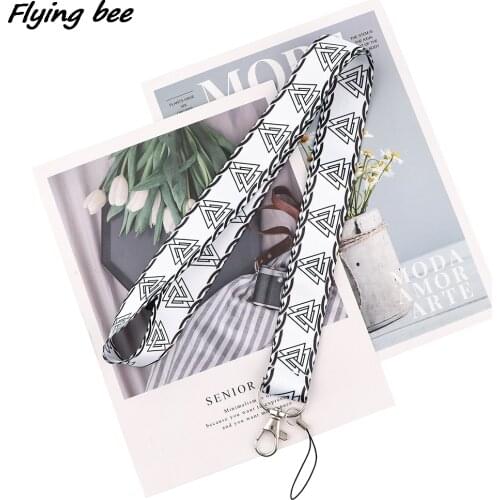 Flyingbee Fashion Viking Rune Creative Lanyard Badge ID Lanyards Mobile Phone Rope Key Lanyard Neck Straps Accessories X1824