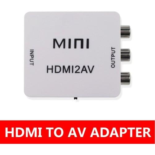 HDMI Video Composite Converter Box HDMI To RCA AV/CVSB L/R Video 1080P Scaler Adapter Mini HDMI2AV Support NTSC PAL