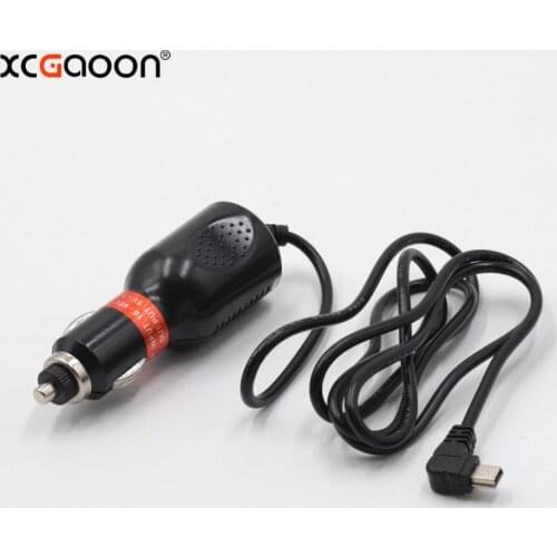 XCGaoon Curved mini USB 5V 1.5A Car Charger for GPS Navigator / Car DVR Camera Fit 12V 24V Car & Truck Cable 1.2m ( 3.93ft )